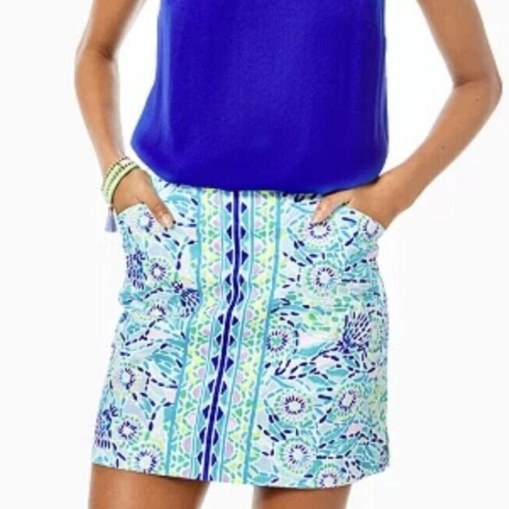 Lilly Pulitzer Tate Skirt in the Multi Feeling Sparks Print sz 00